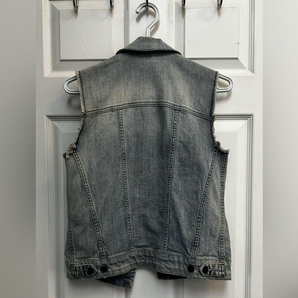 Topshop Denim Cutoff Vest - Picture 2 of 3